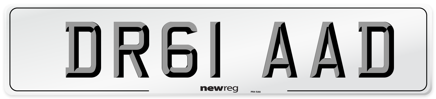 DR61 AAD Number Plate from New Reg
